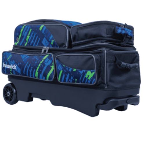 Brunswick Punisher 3 Ball Roller Blue / Green Bowling Bag