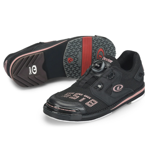 Dexter Womens SST 8 Power Frame BOA Black/Dusty Rose Bowling Shoes