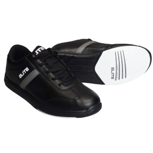 ELITE Men's Basic Athletic Lace Up Bowling Shoes with Universal Sliding Soles for Right or Left Handed Bowlers