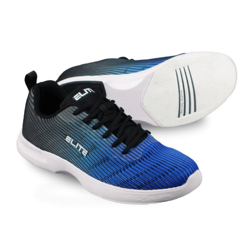 ELITE Men's Wave Black/Blue Bowling Shoes