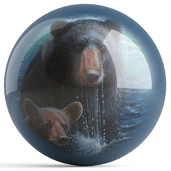 OnTheBallBowling Bearly Swimming Bowling Ball By Kevin Daniel