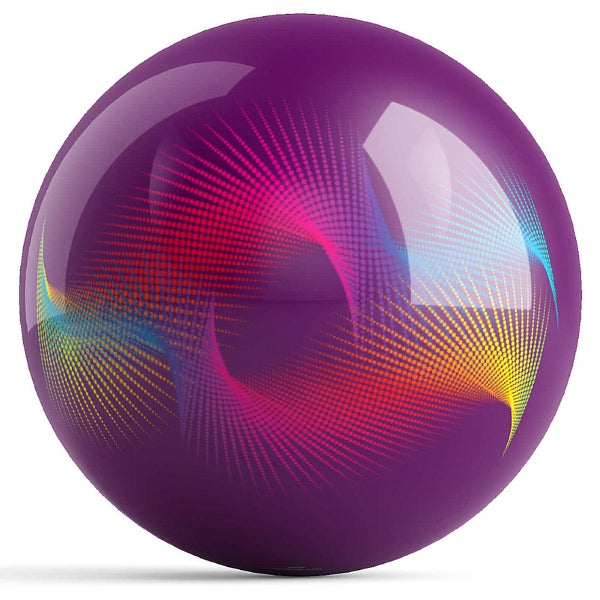 OnTheBallBowling Colorful Lines Bowling Ball by Valentina Georgieva
