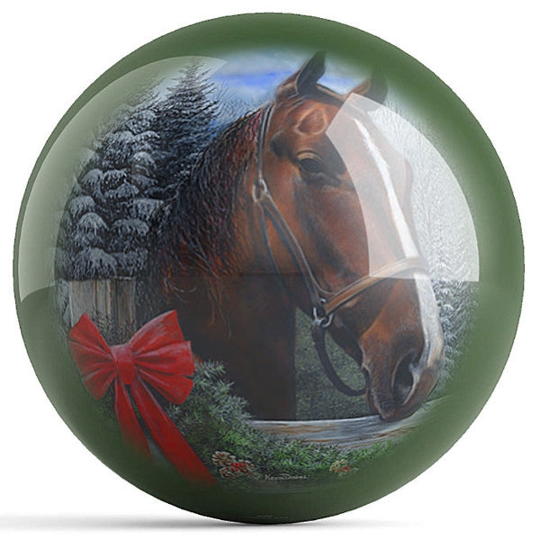 OnTheBallBowling Holiday Horse Bowling Ball By Kevin Daniel