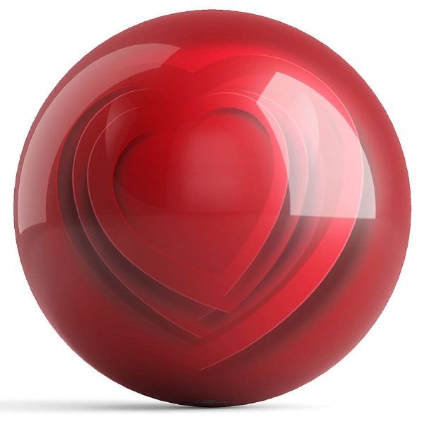 OnTheBallBowling Love Hearts Bowling Ball by Valentina Georgieva