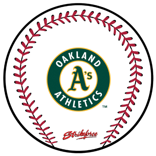 KR Strikeforce MLB Baseball Bowling Ball Cleaning Shammy Oakland Athletics