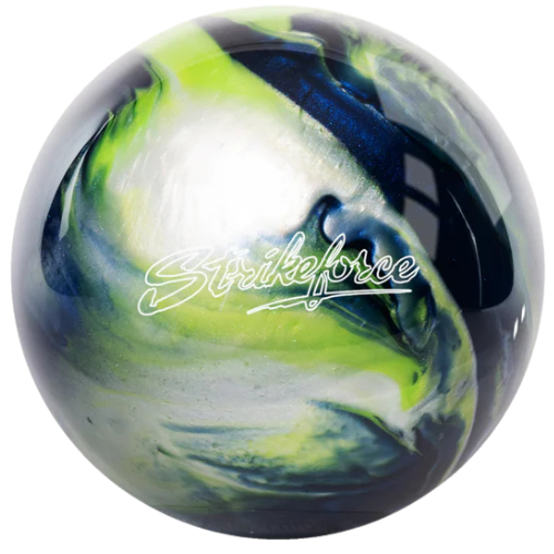 KR Strikeforce Polyester Blue/Green/Silver Bowling Ball