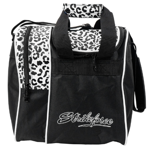 KR Strikeforce Rook Single Tote White Leopard Bowling Bags