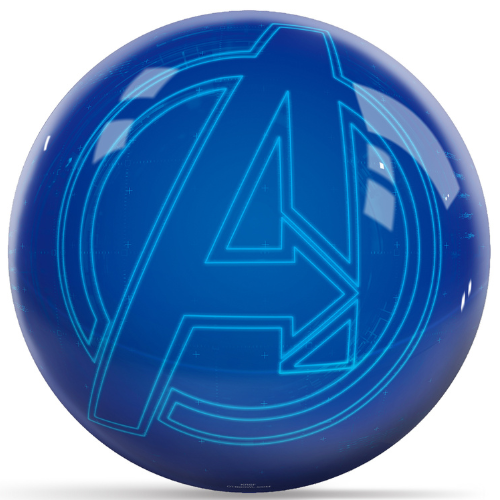 OnTheBallBowling Marvel Avengers Blue Logo Bowling Ball