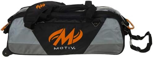 Motiv Ballistix Triple Tote Black/Orange Bowling Bag