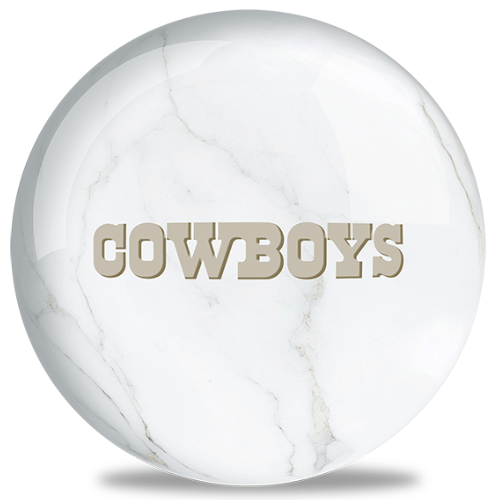 OnTheBallBowling NFL White Marble Dallas Cowboys Bowling Ball