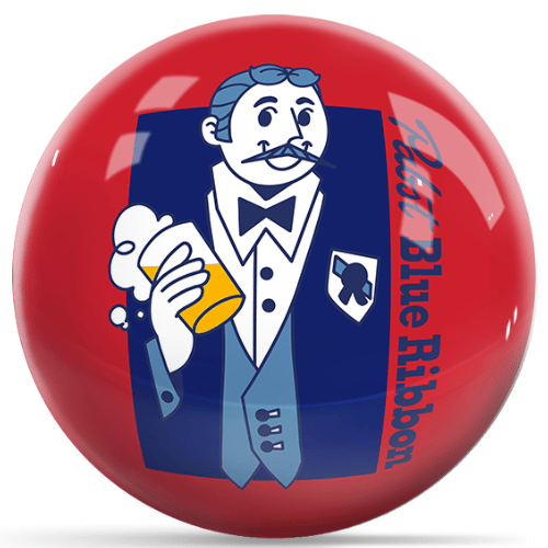 OnTheBallBowling Pabst Man with Beer Bowling Ball