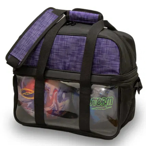Storm 2 Ball Deluxe Tote Abstract Purple Bowling Bags