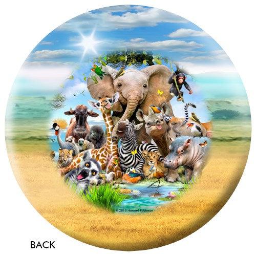 OnTheBallBowling African Animals Bowling Ball-Bowling Ball