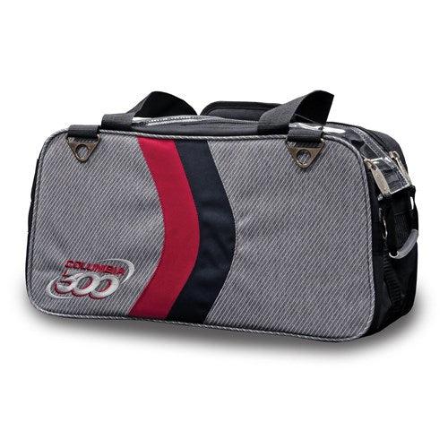 Columbia 300 Boss Double Tote Grey Red Bowling Bag