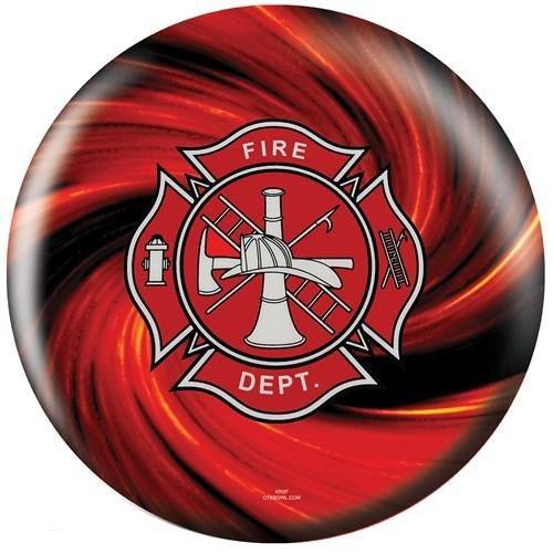 OnTheBallBowling Fire Dept Red Bowling Ball-Bowling Ball-DiscountBowlingSupply.com