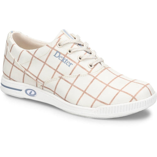 Dexter Womens Kerrie Cream Plaid Bowling Shoes