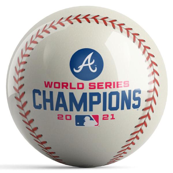 KR Strikeforce MLB Atlanta Braves Champ Baseball Bowling Ball-Bowling Ball-DiscountBowlingSupply.com