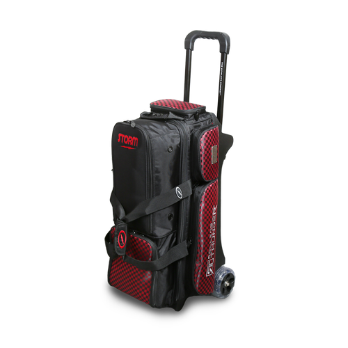 Storm Rolling Thunder 3 Ball Roller Checkered Bowling Bag Red/Black
