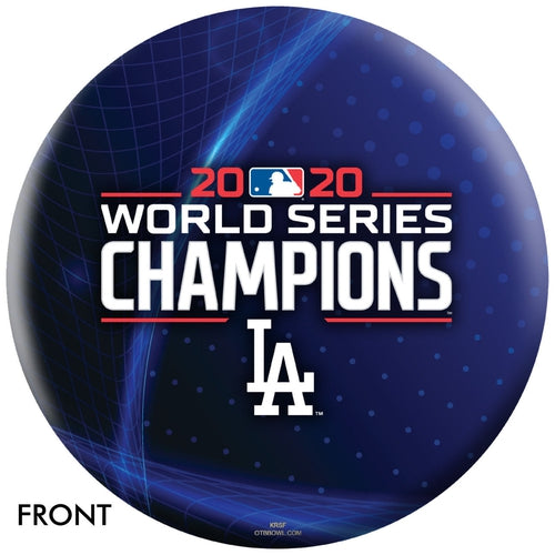 OnTheBallBowling Los Angeles Dodgers 2020 World Series Bowling Ball (Blue Streak)