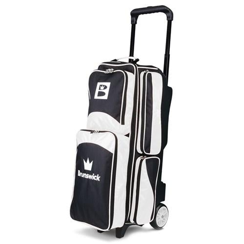 Brunswick Edge Triple Roller White Black Bowling Bag