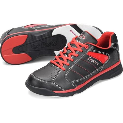 Dexter Mens Ricky IV Black Red Bowling Shoes