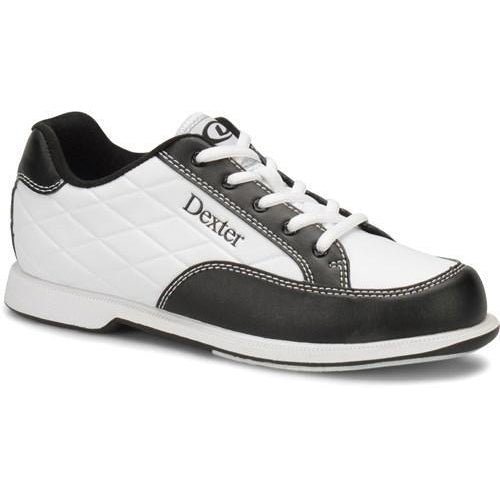 Dexter Womens Groove III White Black Wide Width Bowling Shoes