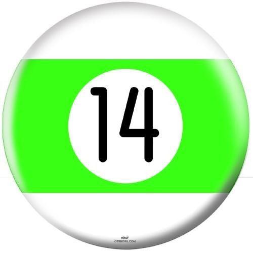 OnTheBallBowling Billiards Bowling Ball Green Stripe 14 Ball-Bowling Ball