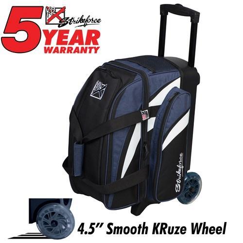 KR Cruiser Smooth Double Roller Navy Bowling Bag-DiscountBowlingSupply.com