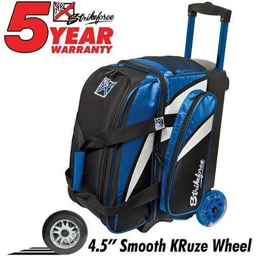 KR Cruiser Smooth Double Roller Royal White Black Bowling Bag