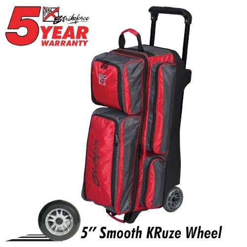 KR Konvoy Triple Ball Roller Red/Smoke Bowling Bag