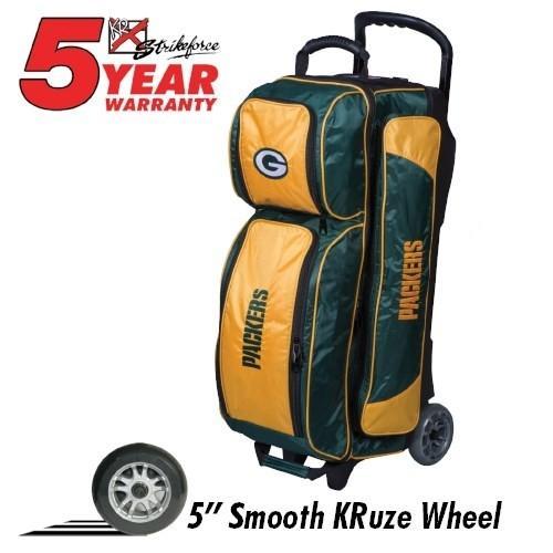 KR NFL Triple Roller Packers Bowling Bag