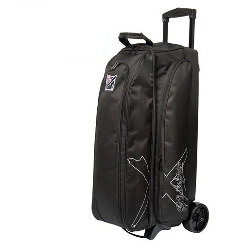KR Strikeforce Hybrid X Triple Roller Black Bowling Bag-DiscountBowlingSupply.com