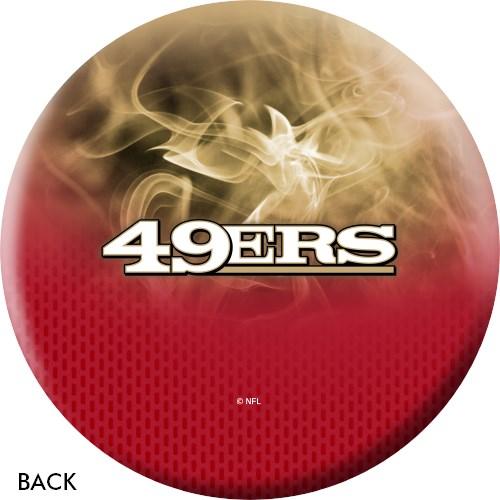 KR Strikeforce NFL on Fire San Francisco 49ers Bowling Ball-DiscountBowlingSupply.com