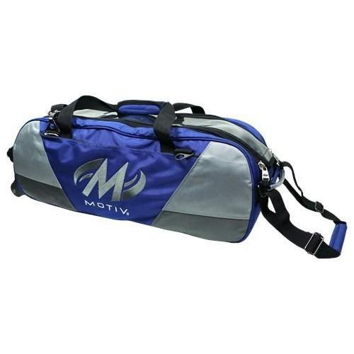 Motiv Ballistix Triple Tote Roller Blue Bowling Bag