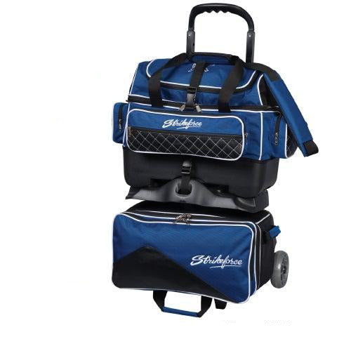 KR Strikeforce Royal Flush 4 Ball Roller Royal Black Bowling Bag-Bowling Bag