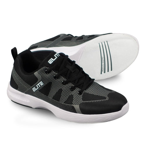 ELITE Men's Peak Black/Grey Bowling Shoes