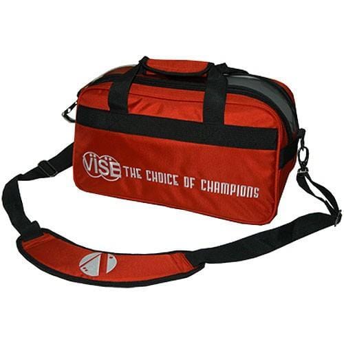 Vise 2 Ball Clear Top Tote Red-2 Ball Roller-DiscountBowlingSupply.com