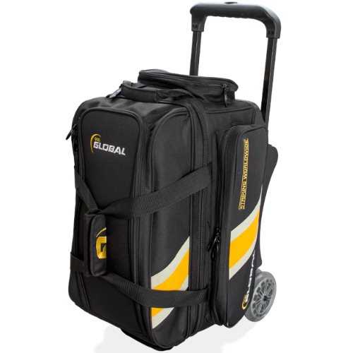900 Global 2 Ball Deluxe Roller Black/Gold Bowling Bag