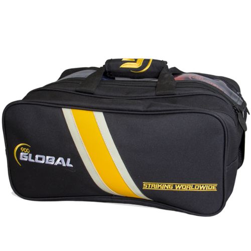 900 Global 2 Ball Deluxe Tote Black/Gold Bowling Bag