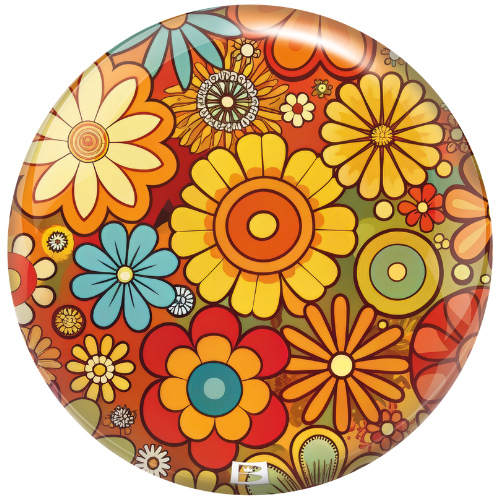 Brunswick Retro Flowers Viz-A-Ball Bowling Ball