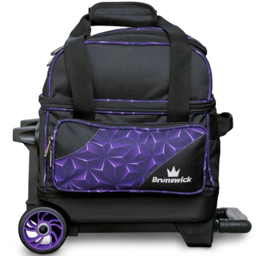 Brunswick Zone 1 Ball Roller Purple Prism Bowling Bag