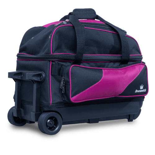 Brunswick Zone Double Roller Raspberry Bowling Bag