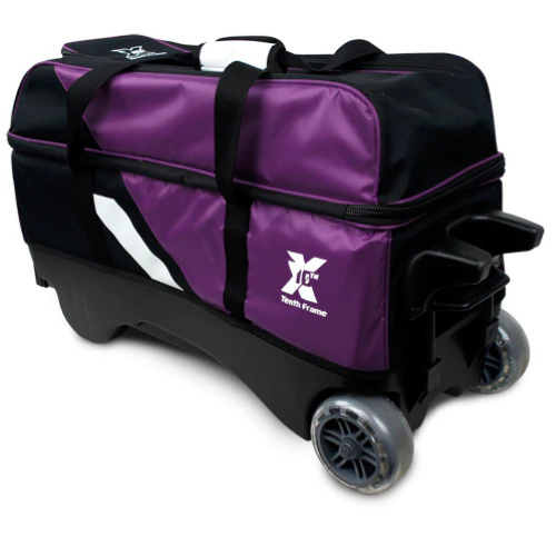 Tenth Frame Deluxe Triple Roller Purple Bowling Bags