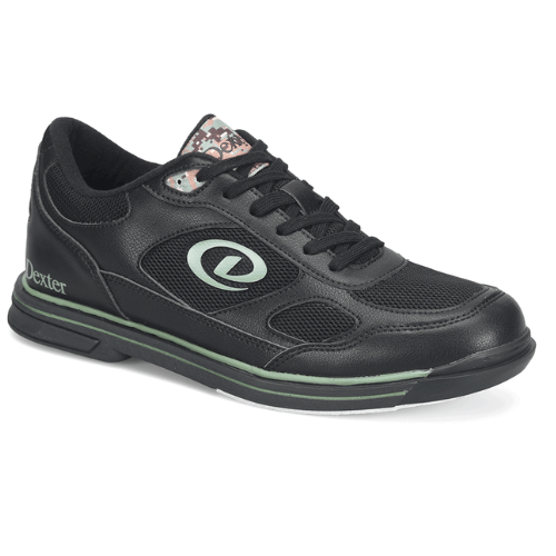 Dexter Mens Randy Black/Green Camo Bowling Shoes