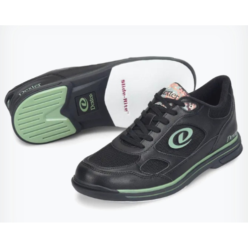 Dexter Mens Randy Black/Green Camo Wide Bowling Shoe