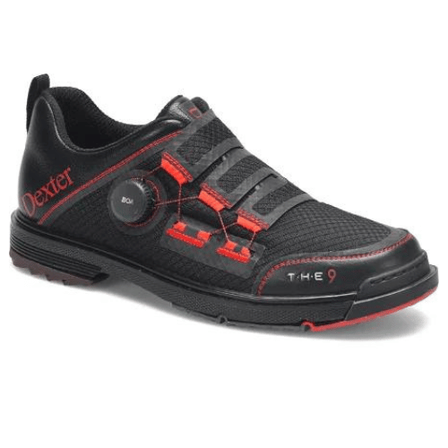 Dexter Mens THE 9 Stryker BOA Wide Black / Red Bowling Shoes