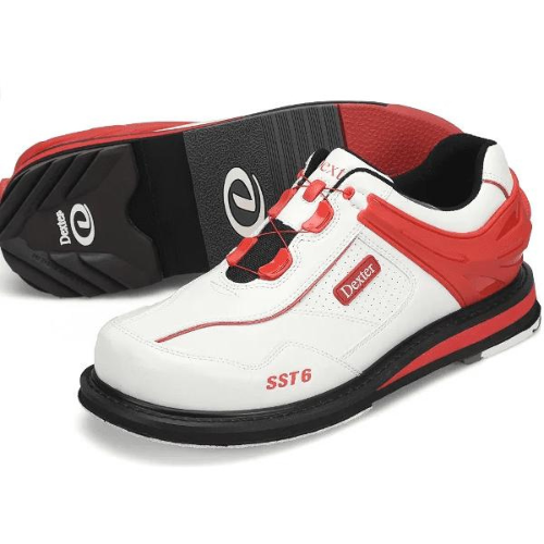 Dexter Men's SST 6 Hybrid BOA Right Hand Bowling Shoes White/Red