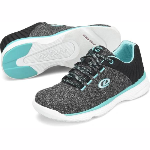 Dexter Womens Elin Grey/Teal Bowling Shoes —
