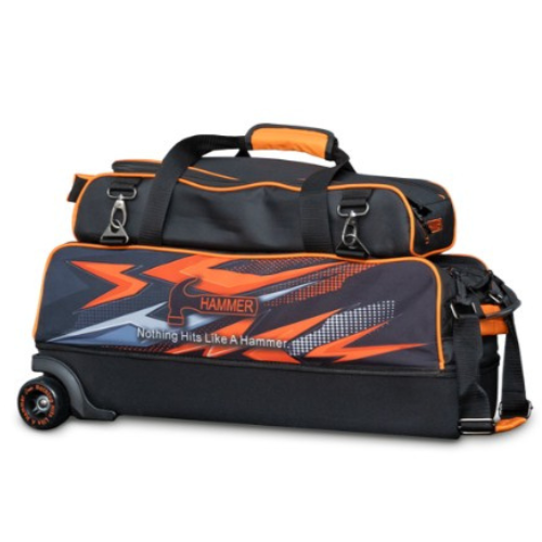 Hammer Dye Sub Triple Tote Bowling Bag with Pouch - Orange