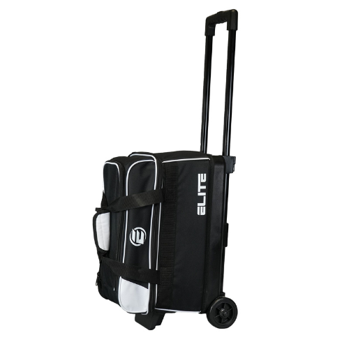 Elite Basic Double Roller Black/White Bowling Bag